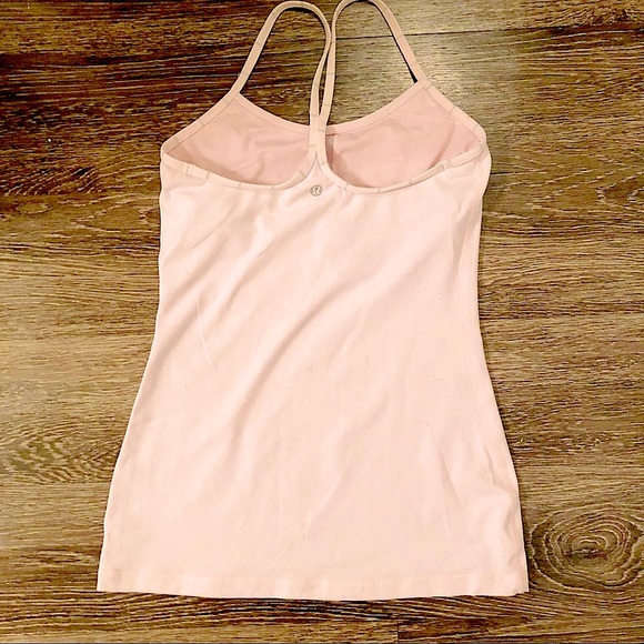 ⚡️Pink Lululemon Y Tank with Grey Striping | 4 - Picture 5 of 7